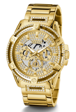 Guess Queen Quartz Gold Dial Gold Steel Strap Watch For Men - GW0497G2