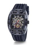 Guess Phoenix Chronograph Black Dial Black Rubber Strap Watch for Men - GW0499G1