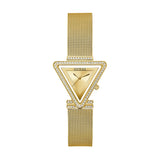 Guess Fame Diamonds Gold Dial Gold Mesh Bracelet Watch for Women - GW0508L2