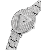 Guess Trend Diamonds Silver Dial Silver Steel Strap Watch for Women - GW0512L1