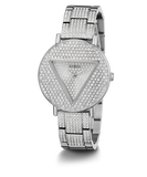 Guess Trend Diamonds Silver Dial Silver Steel Strap Watch for Women - GW0512L1