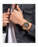 Guess GW0539G2 gold watch on wrist