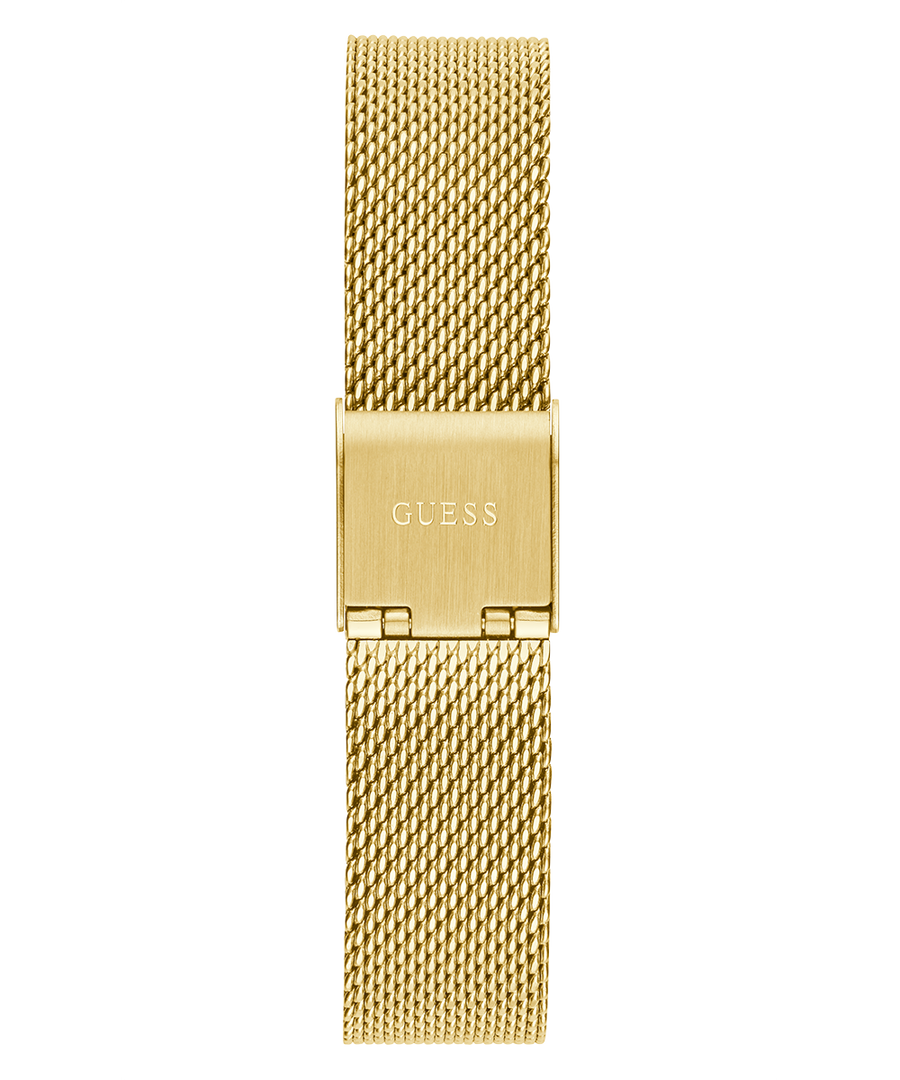 Guess Dream Quartz Gold Dial Gold Mesh Strap Watch For Women - GW0550L2