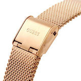 Guess Dream Crystals Rose Gold Dial Rose Gold Mesh Bracelet Watch For Women - GW0550L3