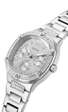 Guess Duchess Quartz Silver Dial Silver Steel Strap Watch For Women - GW0558L1