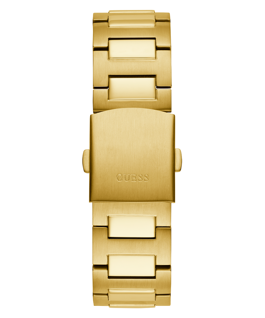 Guess Headliner Multifunction Black Dial Gold Steel Strap Watch For Men - GW0572G2