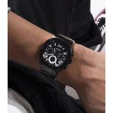 Guess Headliner Multifunction Black Dial Black Steel Strap Watch For Men - GW0572G3