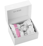 Guess Montage Quartz Silver Dial Silver Steel Strap Watch For Women - GW0588L2