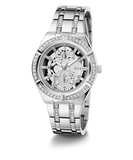 Guess Allara Quartz Silver Dial Silver Steel Strap Watch For Women - GW0604L1