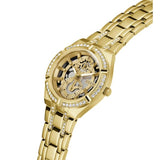 Guess Allara Quartz Gold Dial Gold Steel Strap Watch For Women - GW0604L2