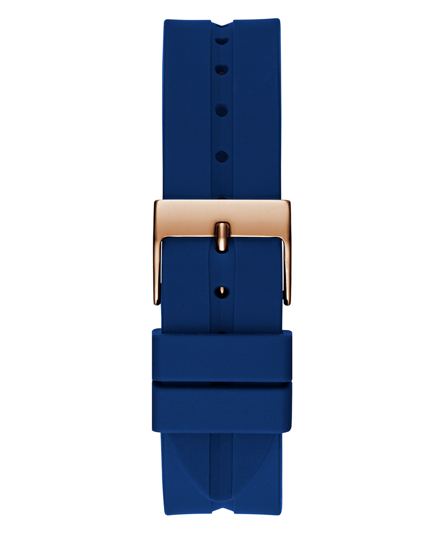 Guess Libra Crystals Blue Dial Blue Silicone Strap Watch For Women - GW0618L2