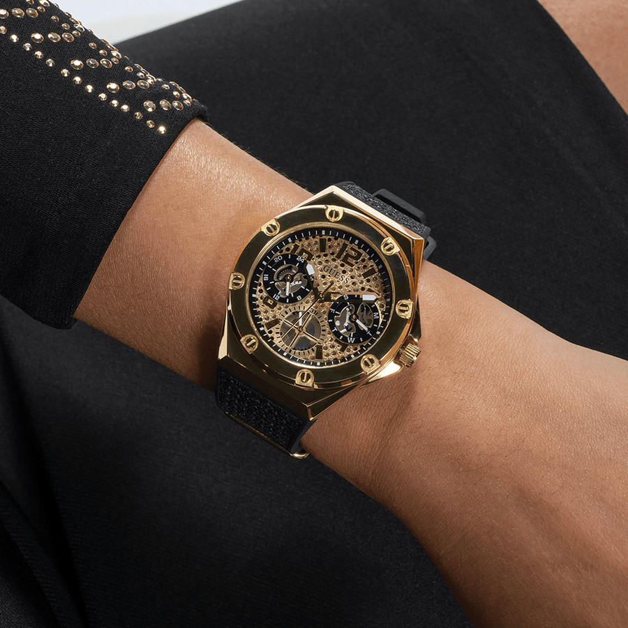 GW0620L2_N Gold Guess Watch on Wrist