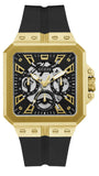 Guess Leo Multifunction Black Dial Black Silicone Strap Watch For Men - GW0637G2
