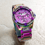 Guess Queen Multicolor Dial Multicolor Steel Strap Watch For Women - GW0464L4