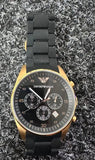 Emporio Armani Sportivo Quartz Black Dial Black Steel Strap Watch For Men - AR8023