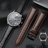 Emporio Armani Luigi Chronohraph Black Dial Black Leather Strap Watch For Men - AR1970