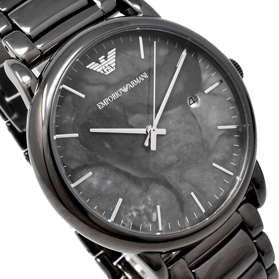 Emporio Armani Luigi Analog Grey Dial Grey Steel Strap Watch For Men - AR11155