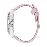 Guess Limelight Quartz Diamonds Pink Dial Pink Denim Strap Watch For Women - W0775l15