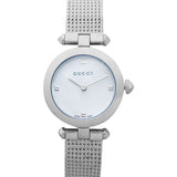 Gucci Diamantissima Quartz Diamonds Mother of Pearl Dial Silver Mesh Bracelet Watch for Women - YA141504