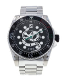 Gucci Dive Snake Black Dial Silver Steel Strap Watch For Men - YA136218