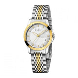 Gucci G Timeless Silver Dial Two Tone Steel Strap Watch For Women - YA126511