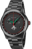 Gucci G-Timeless Chronograph Black Dial Black Steel Strap Watch For Men - YA126269