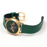 Gucci G Timeless Bee Green Dial Green Leather Strap Watch For Women - YA1264065