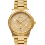 Gucci G Timeless Gold Dial Gold Steel Strap Unisex Watch - YA126461