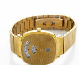 Gucci Grip Quartz Yellow Gold Dial Gold Steel Strap Unisex Watch - YA157409