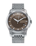 Gucci G Timeless Brown Dial Silver Steel Strap Watch For Women - YA126503