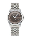 Gucci G Timeless Brown Dial Silver Steel Strap Watch For Women - YA126503