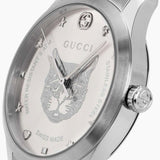 Gucci G Timeless Silver Dial Silver Steel Strap Watch For Women - YA1264095