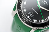 Gucci Dive Black Dial Green Rubber Strap Watch For Men - YA136310