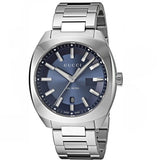 Gucci GG2570 Quartz Blue Dial Silver Steel Strap Watch For Men - YA142303