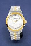 Gucci G Timeless Silver Dial Two Tone Steel Strap Watch For Men - YA126409