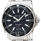 Gucci Dive Quartz Black Dial Silver Steel Strap Watch For Men - YA136301