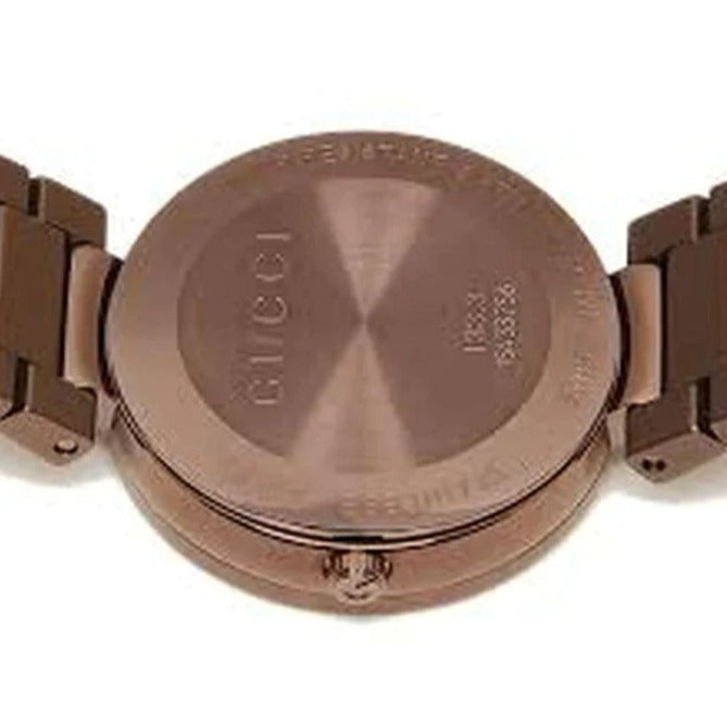 Gucci Interlocking G Quartz Brown Dial Brown Steel Strap Watch for Women -  YA133317