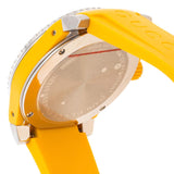 Gucci Dive Tiger Yellow Dial Yellow Rubber Strap Watch For Men - YA136317