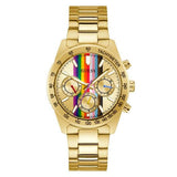 Guess Altitude Multifunction Gold Dial Gold Steel Strap Watch for Men - GW0434G1