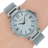 Guess Soho Silver DIal Stainless Steel Mesh Bracelet Watch For Women - W0638L1