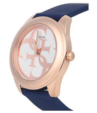 Guess G Twist White Dial Blue Silicone Strap Watch For Women - W0911L6