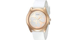 Guess G Twist White & Gold Dial White Silicone Strap Watch For Women - W0911L5