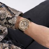 Guess GW0439L2-2 gold watch on wrist