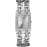 Guess Mod Heavy Metal Diamonds Silver Dial Silver Steel Strap Watch for Women - W95088L1