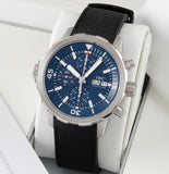 IWC Aquatimer Automatic Chronograph 44mm Blue Dial Black Rubber Strap Watch for Men - IW376805