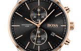 Hugo Boss Associate Chronograph Black Dial Two Tone Steel Strap Watch for Men - 1513840