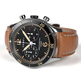 Coach Sullivan Chronograph Black Dial Brown Leather Strap Watch for Men - 14602070