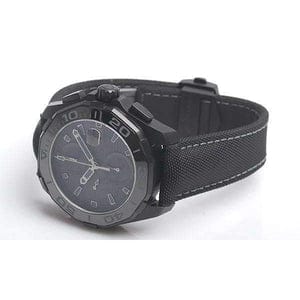 Tag Heuer Aquaracer Automatic Chronograph Special Edition Titanium Grey Dial Black Leather Strap Watch for Men - CAY218B.FC6370