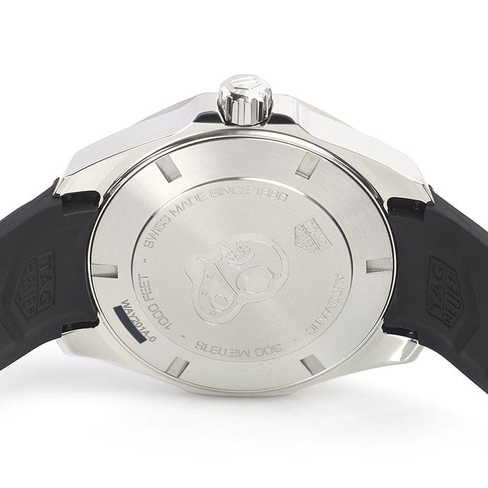 Tag Heuer Aquaracer Calibre 5 Automatic Black Dial Black Rubber Strap Watch for Men - WAY201A.FT6142