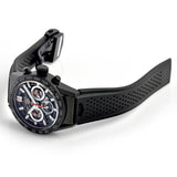 Tag Heuer Carrera Chronograph Steel & Ceramic Black Dial Black Rubber Strap Watch for Men - CBG2090.FT6145